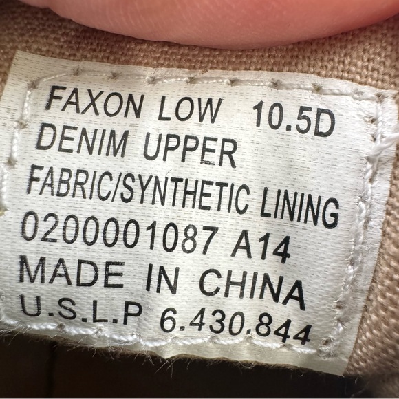 Polo Ralph Lauren Faxon Low Sneakers Men’s 10.5D Tan Denim Canvas Casual Shoes main image 4